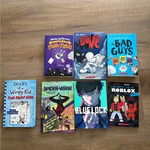 Kids Graphic Novels Bundle - Spider-Man, Roblox, Bad Guys